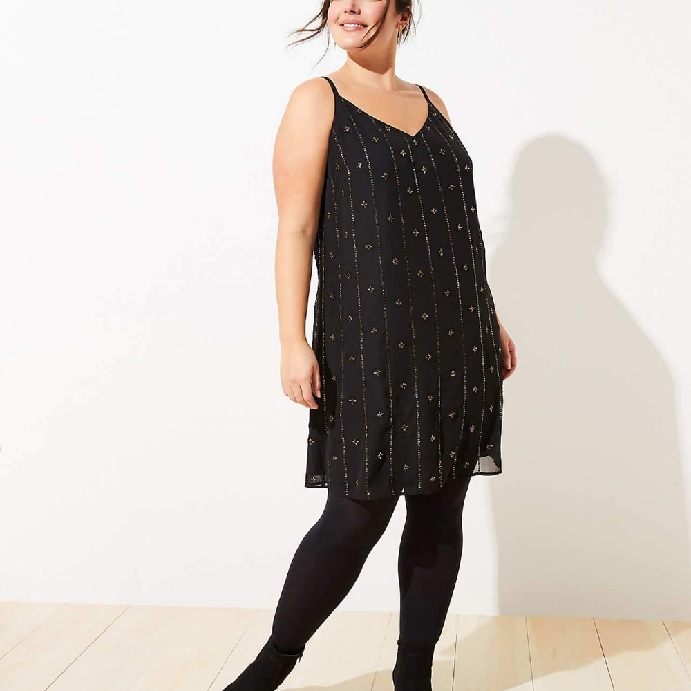 Loft NWT Beaded Sequin Dress